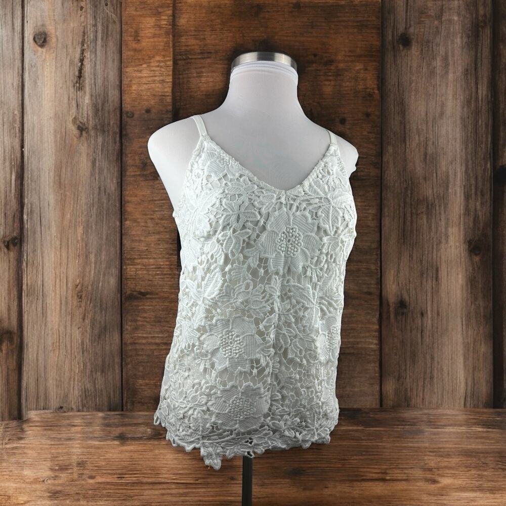 NWT White House Black Market Crochet Cami Top White Women's Size Small H13044 - Picture 2 of 16